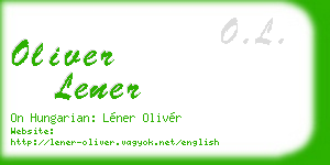 oliver lener business card