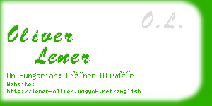 oliver lener business card